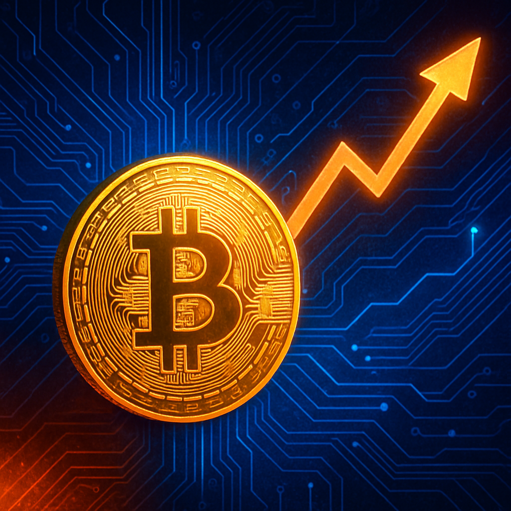 Bitcoin so stúpajúcim grafom