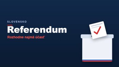 Volebná urna s hlasovacím lístkom – referendum na Slovensku