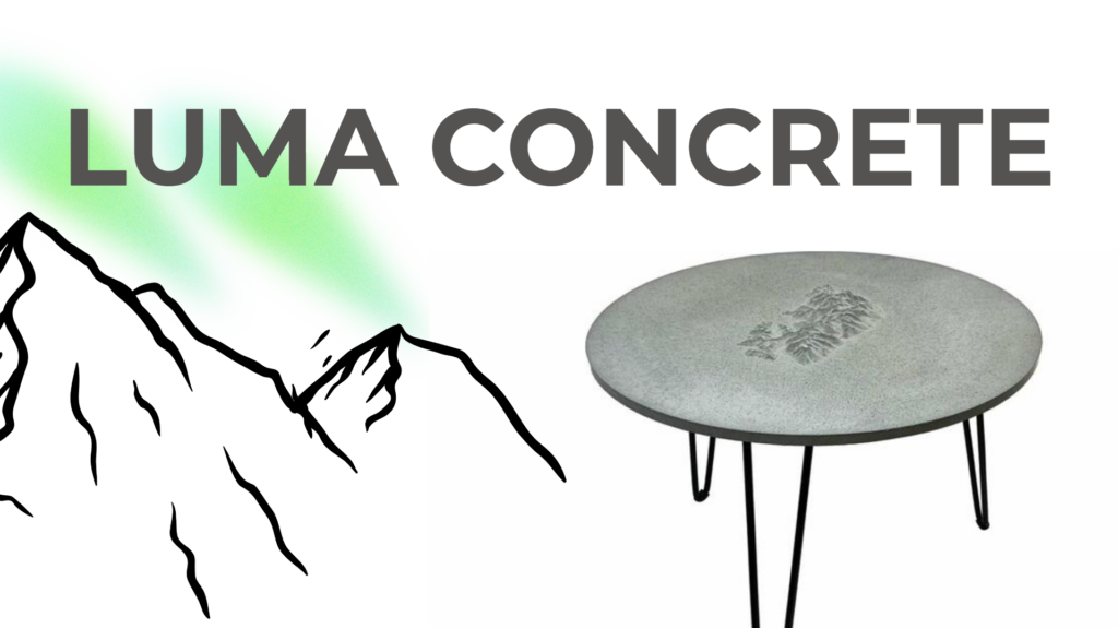 LUMA CONCRETE – dizajnový stolík z ľahčeného polymérbetónu