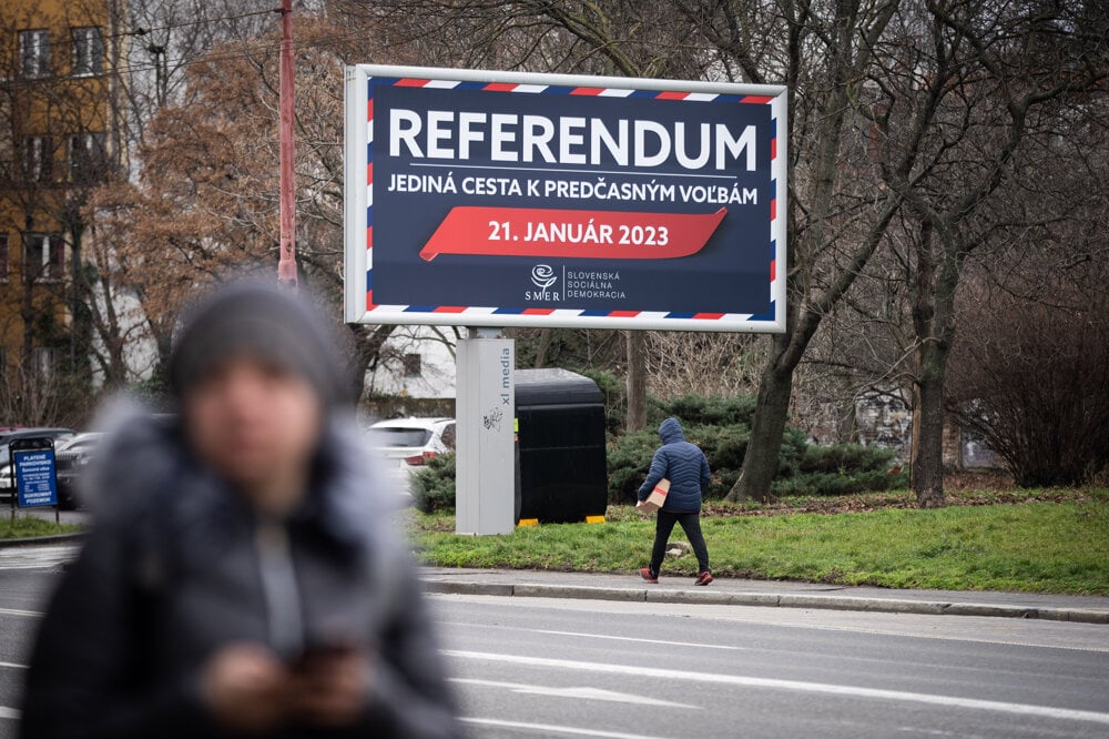 Billboard kampane pred referendom v januári 2023